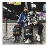  Balo phom vuông họa tiết lá năng động, Ba lô đi học đi chơi phong cách Mã sản phẩm FT28 