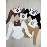  Áo yếm cổ tay dài Freesize 