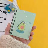  Sổ  vở lò xo mini cầm tay, giấy dày, sổ ghi kế hoạch, note hình quả bơ xinh xắn 