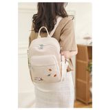  Balo nữ sai vừa du lịch, công sở thêu họa tiết đẹp kích cỡ 26x32 vừa khổ A4 kiêm túi đeo vai kiểu dáng Hàn Quốc mã VP43 