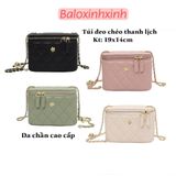  Túi đeo chéo nữ da chần ô sang trọng dự tiệc, xuống phố hàng Quảng Châu xịn chất đẹp phom chuẩn balo Xinh Xinh mã VP48 