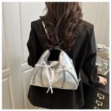  Ba lô Xinh Xinh kiêm túi tole chất da, balo nữ đính nơ mẫu mới giá rẻ, túi đeo vai công sở 