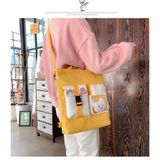  Túi tole kiêm balo túi phối màu,  có thể đựng sách vở, A4, chất vải bố dày dặn, thích hợp đi học, đi dạo phố 