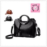  Túi da quai tròn FEDORA CIRCLE, túi xachs nữ sang trọng 