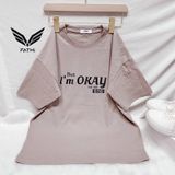  Áo thun Xinh Xinh Unisex năng động, áo thun đôi, I'm Okay FT01 