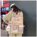 Balo học sinh mẫu mới kiểu Hàn Quốc kekemi phối màu đi học, đi chơi, đựng laptop, du lịch, cặp sách sinh viên 