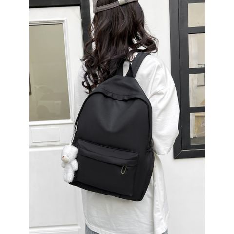  Balo trơn đen Xinh Xinh nam nữ đơn giản, đi học, du lịch, chất dù cỡ vừa giá rẻ, cặp sách học sinh, túi đeo 2 vai VP83 