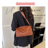  Túi bao tử, túi trống đeo chéo Xinh Xinh mẫu mới da chần ô trám trẻ trung thời trang, túi nam nữ đẹp mẫu mới BLXX17 