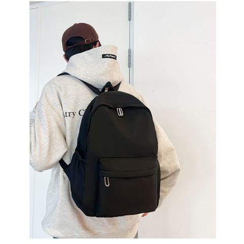  Balo trơn đen Xinh Xinh nam nữ đơn giản, đi học, du lịch, chất dù cỡ vừa giá rẻ, cặp sách học sinh, túi đeo 2 vai VP83 