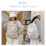  Balo hoa nhí Xinh Xinh Viber hàn quốc, cặp sách họa tiết nữ tính đi học cỡ to, túi du lịch mẫu mới 