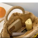  Túi cói vuông đi biển đính hoa, dạo phố, chụp ảnh đẹp cho nữ, túi đeo chéo dễ thương 