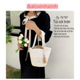  Túi cói đeo chéo Xinh Xinh, giỏ xách kẹp nách đi biển, chụp hình, du lịch đơn giản sang trọng, thời trang túi đẹp BLXX16 