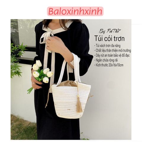  Túi cói đeo chéo Xinh Xinh, giỏ xách kẹp nách đi biển, chụp hình, du lịch đơn giản sang trọng, thời trang túi đẹp BLXX16 