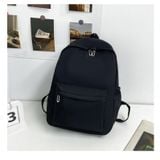  Balo trơn đen Xinh Xinh nam nữ đơn giản, đi học, du lịch, chất dù cỡ vừa giá rẻ, cặp sách học sinh, túi đeo 2 vai VP83 