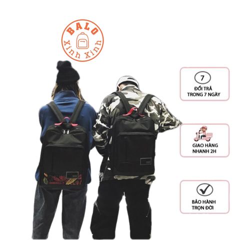  Balo phom vuông họa tiết lá năng động, Ba lô đi học đi chơi phong cách Mã sản phẩm FT28 