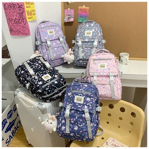  Balo học sinh, cặp sách sinh viên hoạ tiết ngựa Poni size lớn đựng laptop 