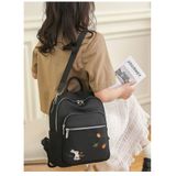  Balo nữ sai vừa du lịch, công sở thêu họa tiết đẹp kích cỡ 26x32 vừa khổ A4 kiêm túi đeo vai kiểu dáng Hàn Quốc mã VP43 