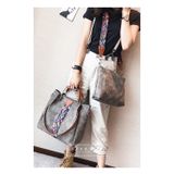  Túi da sọc thổ cẩm công sở size to FEDORA BROCADE - FTT1 