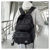  Balo trơn đơn giản, kiểu Hàn Quốc cho nam nữ, đi du lịch, đi học cỡ lớn, cặp sách học sinh, ba lô laptop mẫu mới mã Bv74 