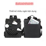  Balo dù trơn đơn giản kiêm túi đeo vai nữ, size vừa thiết kế Hàn Quốc thanh lịch mã VP42 