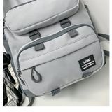  Balo trơn đơn giản, kiểu Hàn Quốc cho nam nữ, đi du lịch, đi học cỡ lớn, cặp sách học sinh, ba lô laptop mẫu mới mã Bv74 