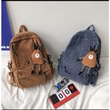  Balo chất nhung trơn dày, kiểu dáng Hàn Quốc 