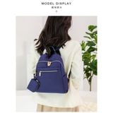  Balo dù nữ đi làm, đi chơi, du lịch, ba lô trơn đơn giản nhiều ngăn vừa A4 kèm ví tiền size 24X34 mã sản phẩm VP41 