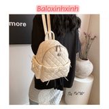  Balo da mềm Xinh Xinh chần ô sang chảnh mẫu mới, đi chơi, túi thời trang nữ đẹp, giá rẻ 25cm, cặp đeo du lịch LB65 