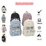  Balo đi học, cặp sách học sinh phong cách Hàn Quốc, ba lô size lớn nhiều ngăn vừa laptop, du lịch, markbag 