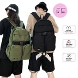  Balo 2 túi cài quai to,  đi học,  đi chơi, du lịch kiểu dáng unisex nam nữ 