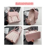  Balo da size vừa in hình gấu dễ thương, ba lô nữ đi làm, đi chơi kiểu đẹp hàng mới thiết kế Hàn Quốc túi nữ mã VP45 