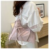  Ba lô Xinh Xinh kiêm túi tole chất da, balo nữ đính nơ mẫu mới giá rẻ, túi đeo vai công sở 