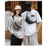  Túi bao tử in chữ, túi đeo chéo nam nữ 