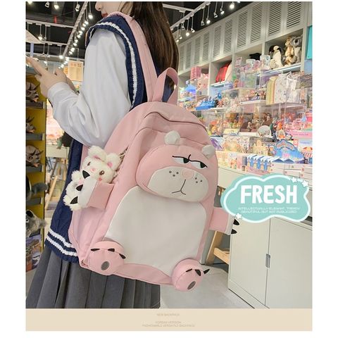  Balo thú bông hình mèo dễ thương, chất dù, phù hợp đi chơi, chụp ảnh, đựng vừa a4, laptop 