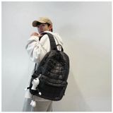  Balo chần bông Xinh Xinh nam nữ đi học, du lịch, đựng laptop 16inch, cặp sách học sinh, ba lô kẻ ô mẫu mới đẹp Bv85 