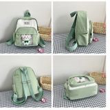  Balo mầm non túi trong tặng kèm gấu cho bé đi học, đi bơi, mẫu bé trai bé gái MNDu01 