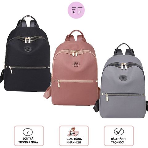  Balo size vừa chất oxford cho nữ đi làm, du lịch, logo size trung 