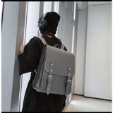  Balo da nắp gập đi học, đi chơi form vuông cổ điển, chất da PU đẹp, mã LB52 