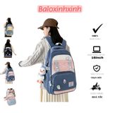  Balo học sinh mẫu mới phong cách Hàn Quốc, cặp sách đi học, ba lô đựng laptop size lớn đựng vừa laptop, du lịch hellobow 