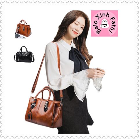  Túi da  công sở, tui đi chơi quai đan FEDORA DAN FTT16 