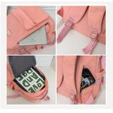  Ba lô đi học nhiều ngăn Xinh Xinh, cặp sách học sinh, túi các cấp trơn đơn giản mẫu mới hàn quốc 