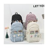  Balo đi học, cặp sách học sinh phong cách Hàn Quốc, ba lô size lớn nhiều ngăn vừa laptop, du lịch, markbag 