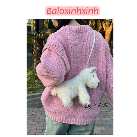  Túi đeo chéo cún con Xinh Xinh, giỏ thú bông đi chơi, chụp ảnh cho nữ hàng Quảng Châu thú bông Hot trend mẫu mới BLXX13 
