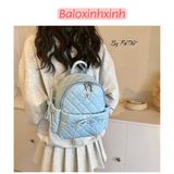  Balo da mềm Xinh Xinh chần ô sang chảnh mẫu mới, đi chơi, túi thời trang nữ đẹp, giá rẻ 25cm, cặp đeo du lịch LB65 