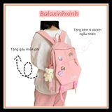  Balo nắp cài thiết kế dễ thương, nhiều ngăn đi học, du lịch, đựng lap, cặp sách học sinh, túi giá rẻ mã BV78 