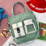  Túi tole kiêm balo túi phối màu,  có thể đựng sách vở, A4, chất vải bố dày dặn, thích hợp đi học, đi dạo phố 