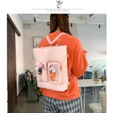  Túi tole kiêm balo, không kèm gấu cà rốt và thỏ, chất vải bố mềm dày dặn, phù hợp đi học, đi dạo phố 