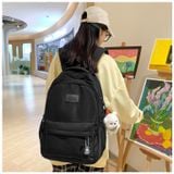  Balo dù trơn đơn giản cho học sinh, ba lo đi học, cặp sách cấp 2, 3, sinh viên, đi du lịch đựng vừa laptop BLXX01 