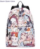 Balo hoạ tiết mèo, hoạ tiết thỏ xinh xắn, chất chống nước 