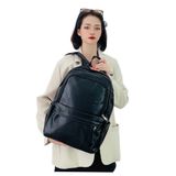  Balo da trơn cơ bản size lớn đựng vừa laptop, phù hợp học sinh sinh viên, đi làm đi chơi LB51 